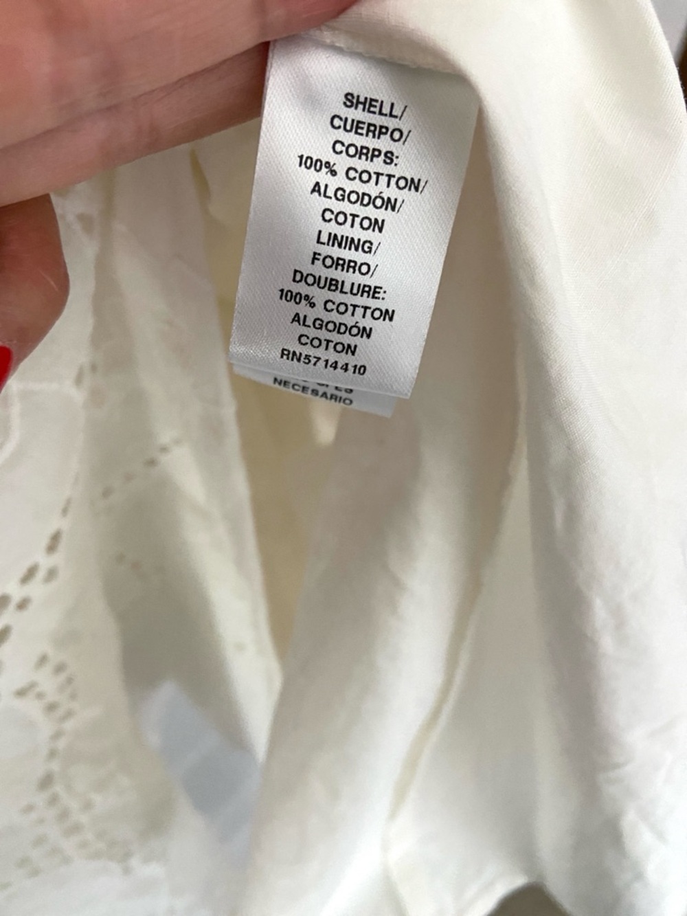 Rachel Parcell White Floral Eyelet Puff Sleeve Midi Dress - Size S - Picture 12 of 14